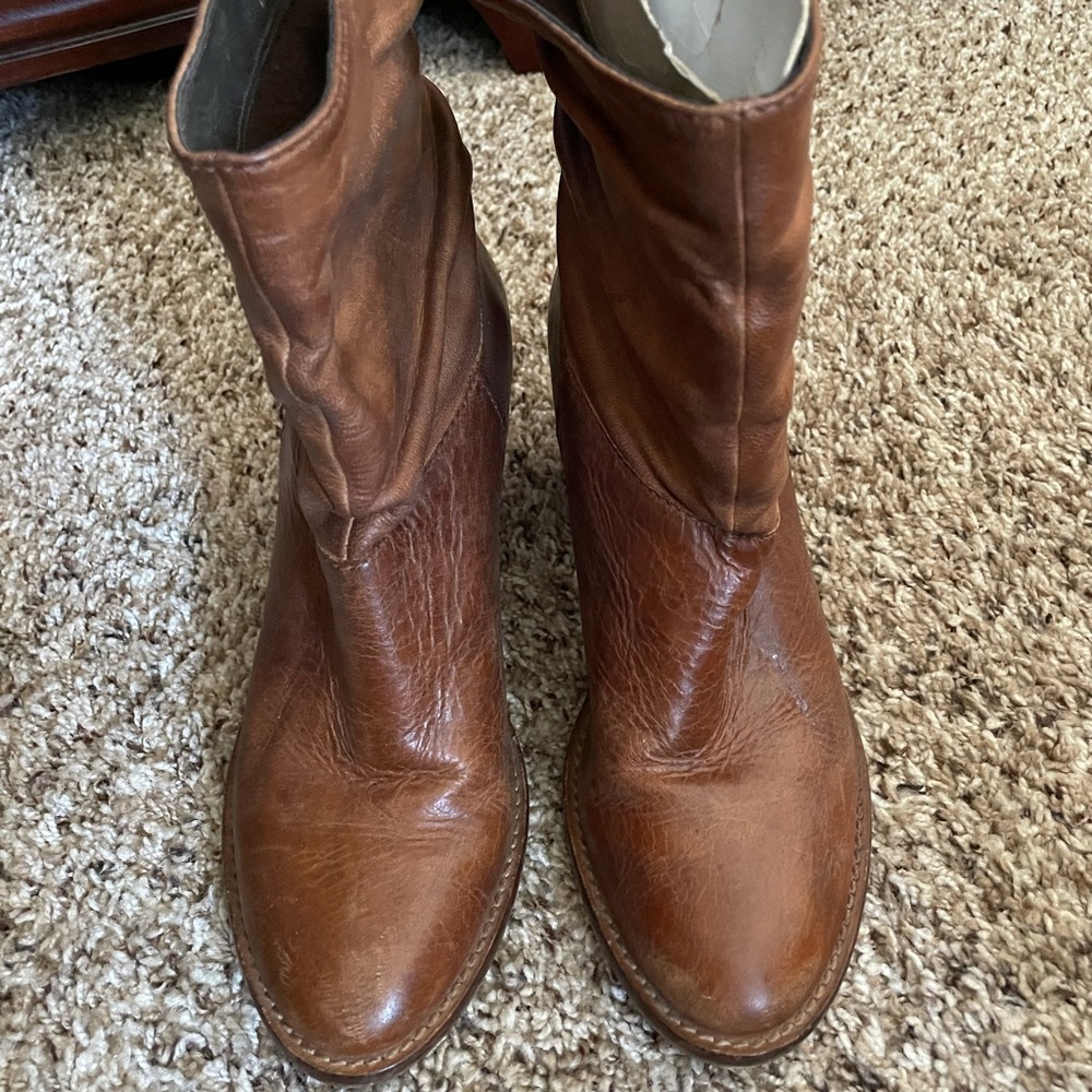 Steve Madden, boots, leather, chunk heel